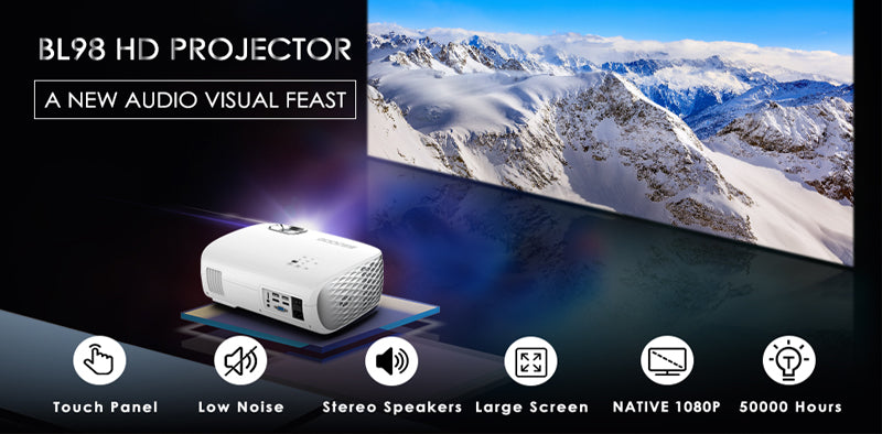 GooDee BL98 Native 1080P HD Video Projector 6800L | Goodee Store