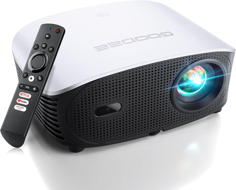 GooDee 4K Smart Projector with 5G WiFi and Bluetooth, Built-in Streami